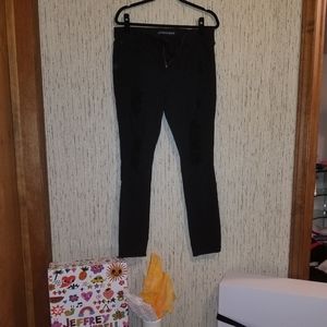 Express Black Ankle Jeans